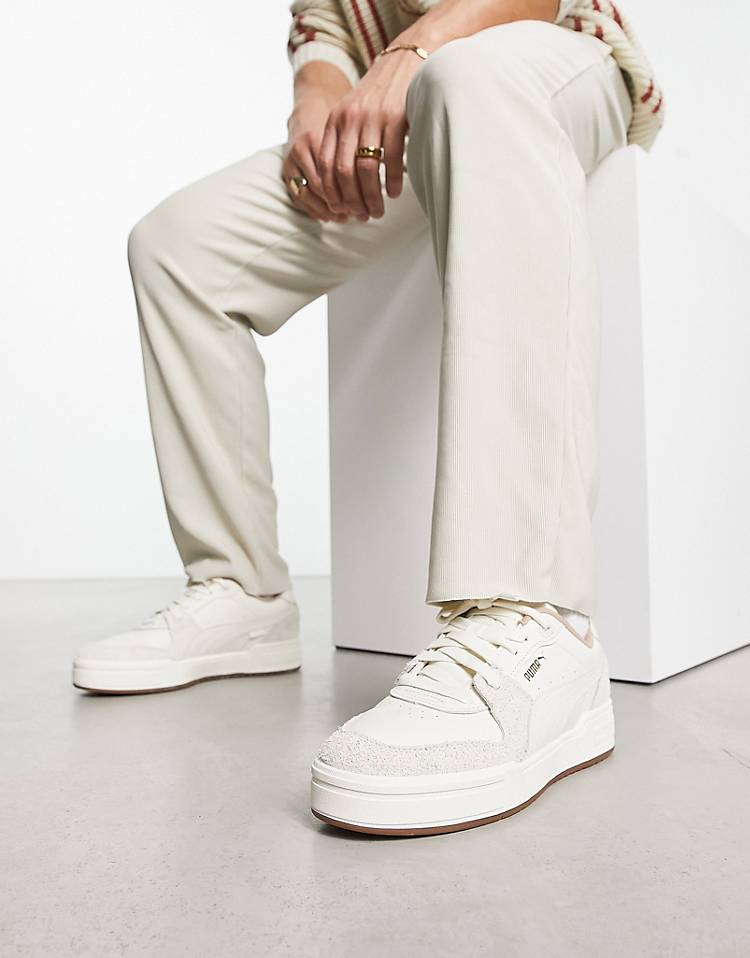 Puma CA Pro Lux sneakers in cream with gum sole